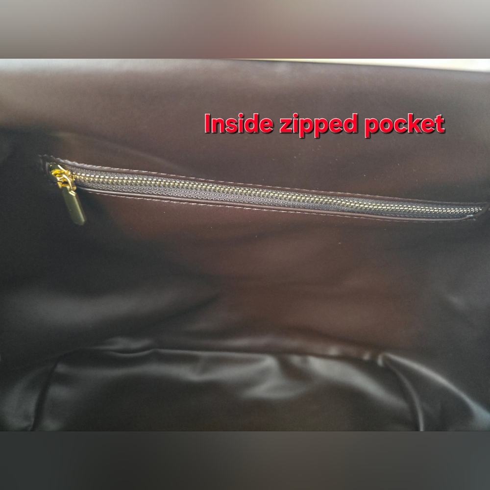 Large Kisslock bag in Chocolate Brown-New without tag - Picture 10 of 15